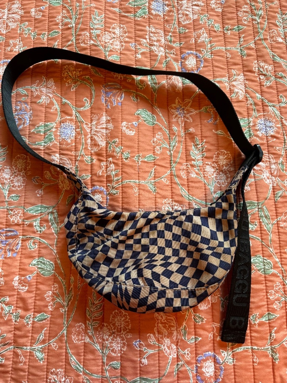 Mini Baggu Checkered Cresent Bag!